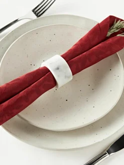 Stoffen servetten Hollyn met winters motief, 4 stuks^Westwing Collection Sale