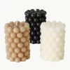 Stompkaarsen Pearls, 3-delig, H 10 cm^Westwing Fashion