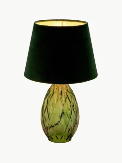 Tafellamp Crystal Velvet met glazen voet^Westwing Best