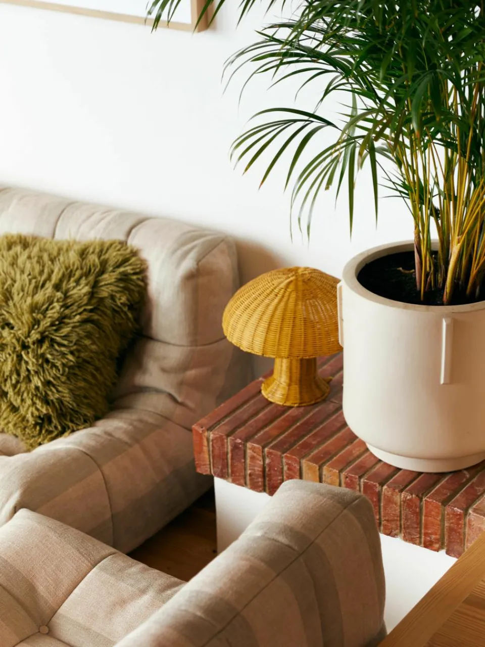 Tafellamp Mustard van rotan^HKLIVING Online