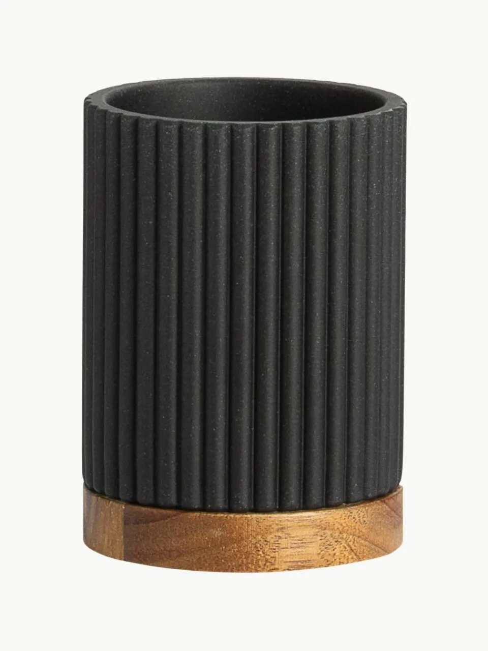 Tandenborstelbeker Laura met houten decoratie^ANDREA HOUSE Outlet