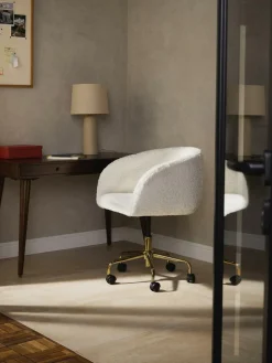 Teddy bureaustoel Emmie, in hoogte verstelbaar^Westwing Collection Outlet
