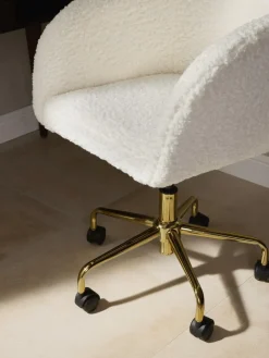 Teddy bureaustoel Emmie, in hoogte verstelbaar^Westwing Collection Outlet
