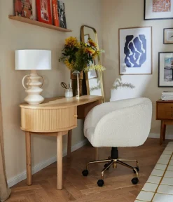 Teddy bureaustoel Emmie, in hoogte verstelbaar^Westwing Collection Outlet