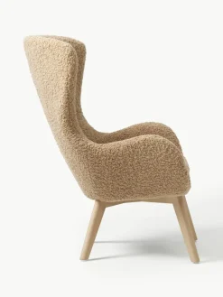 Teddy fauteuil Wing met houten poten^Westwing Collection Clearance