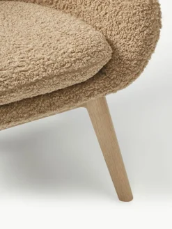 Teddy fauteuil Wing met houten poten^Westwing Collection Clearance