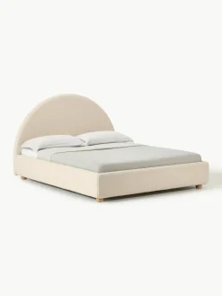 Teddy gestoffeerd bed Ebba^Westwing Collection Fashion