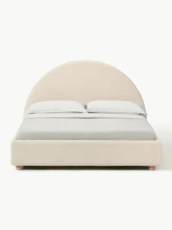 Teddy gestoffeerd bed Ebba^Westwing Collection Fashion