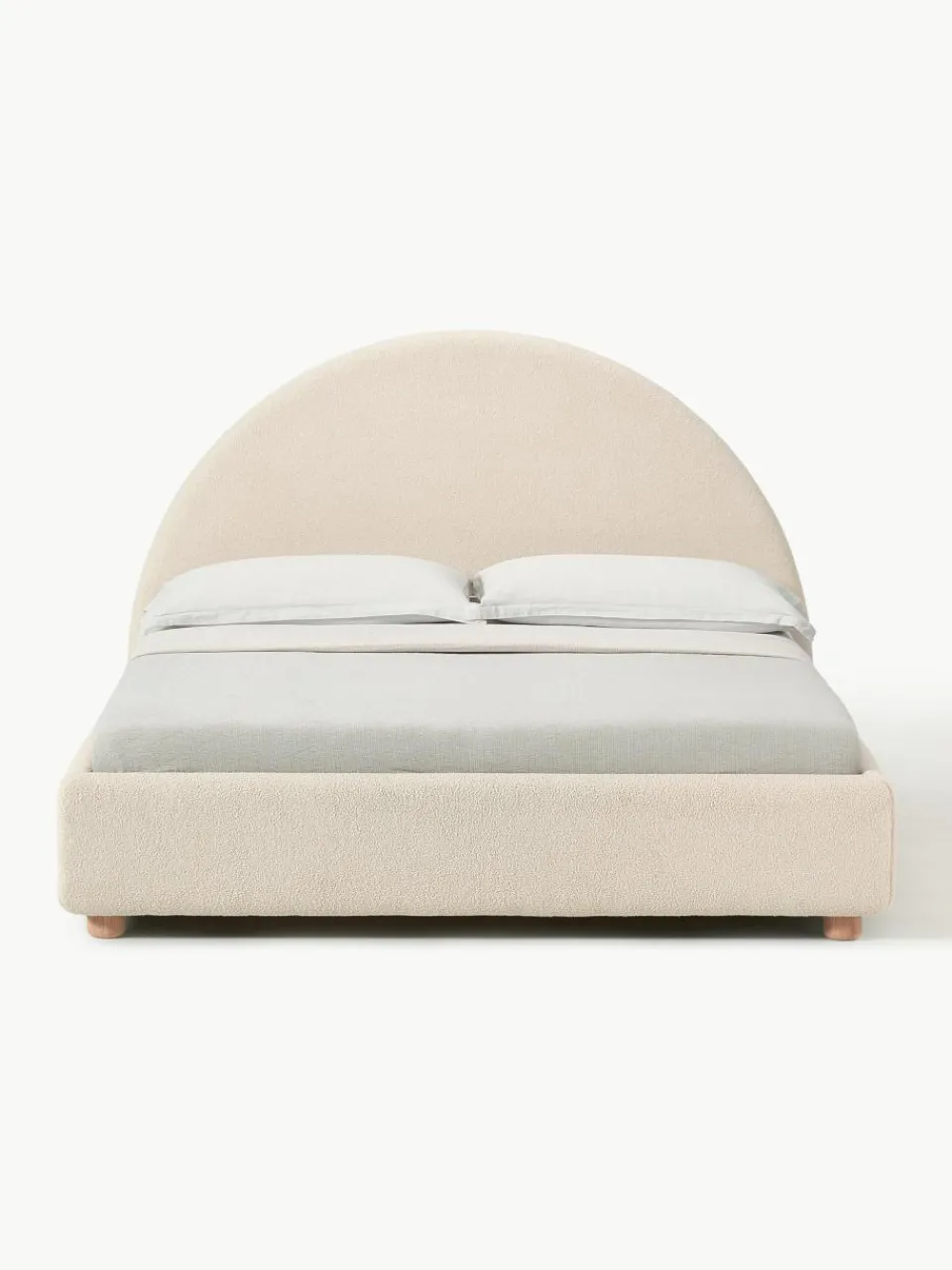 Teddy gestoffeerd bed Ebba^Westwing Collection Fashion