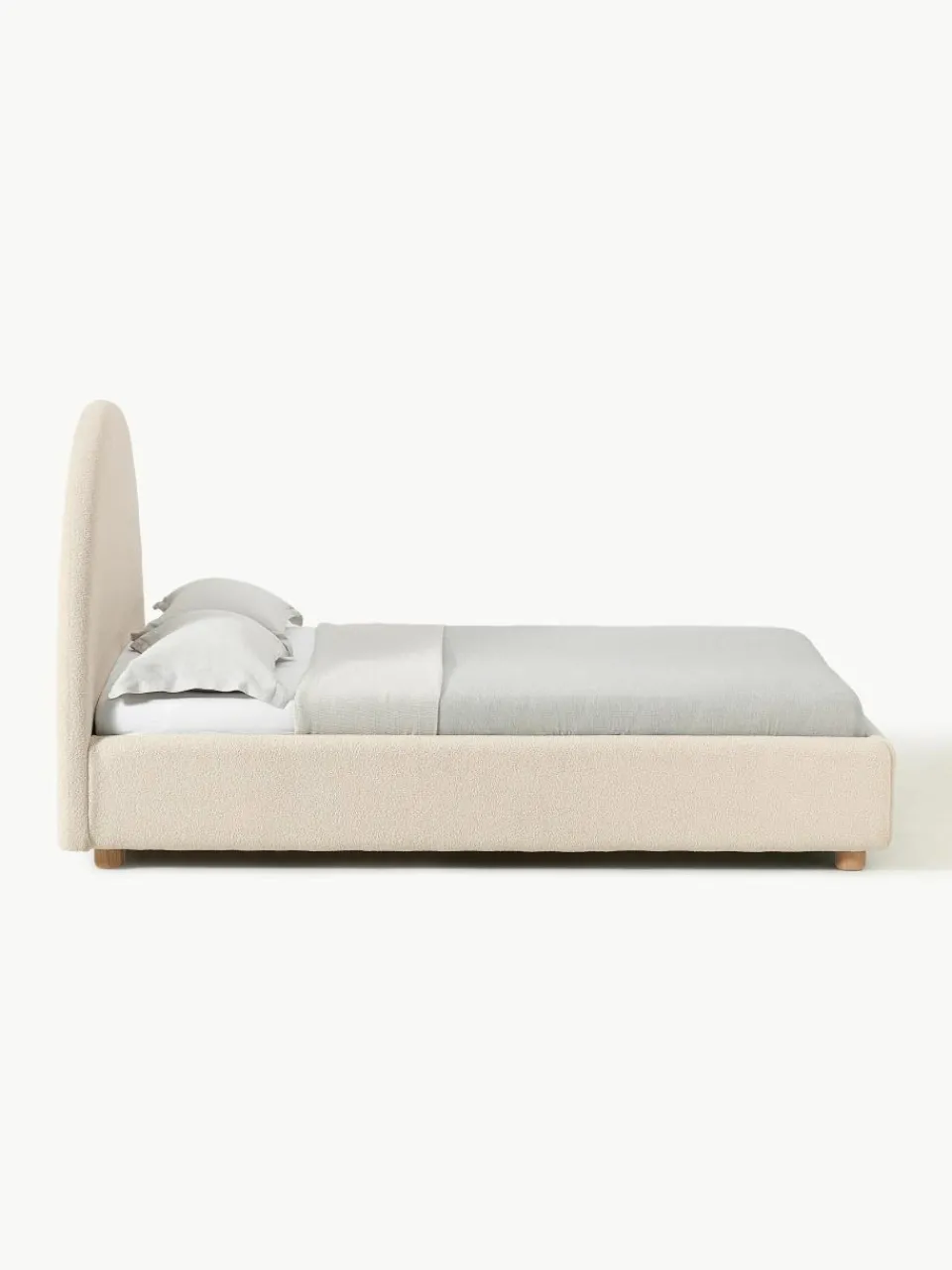 Teddy gestoffeerd bed Ebba^Westwing Collection Fashion