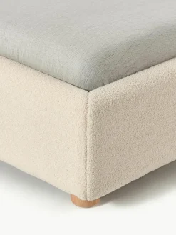 Teddy gestoffeerd bed Ebba^Westwing Collection Fashion