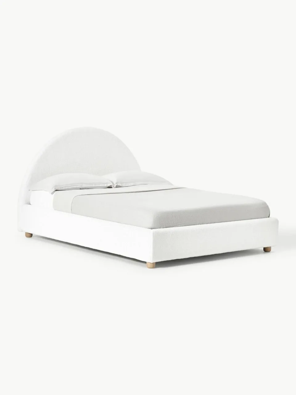 Teddy gestoffeerd bed Ebba met opbergruimte^Westwing Collection Sale
