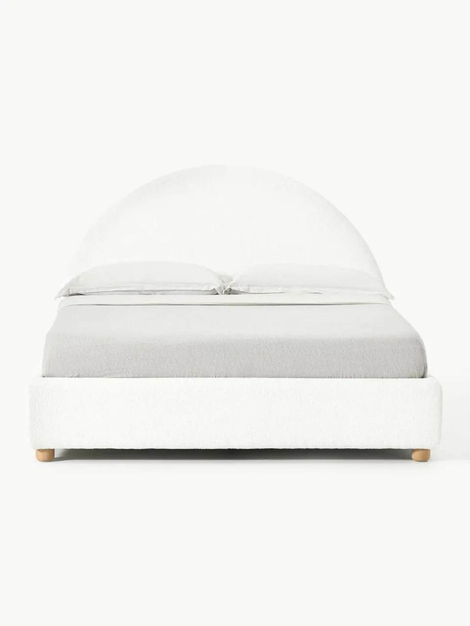 Teddy gestoffeerd bed Ebba met opbergruimte^Westwing Collection Sale