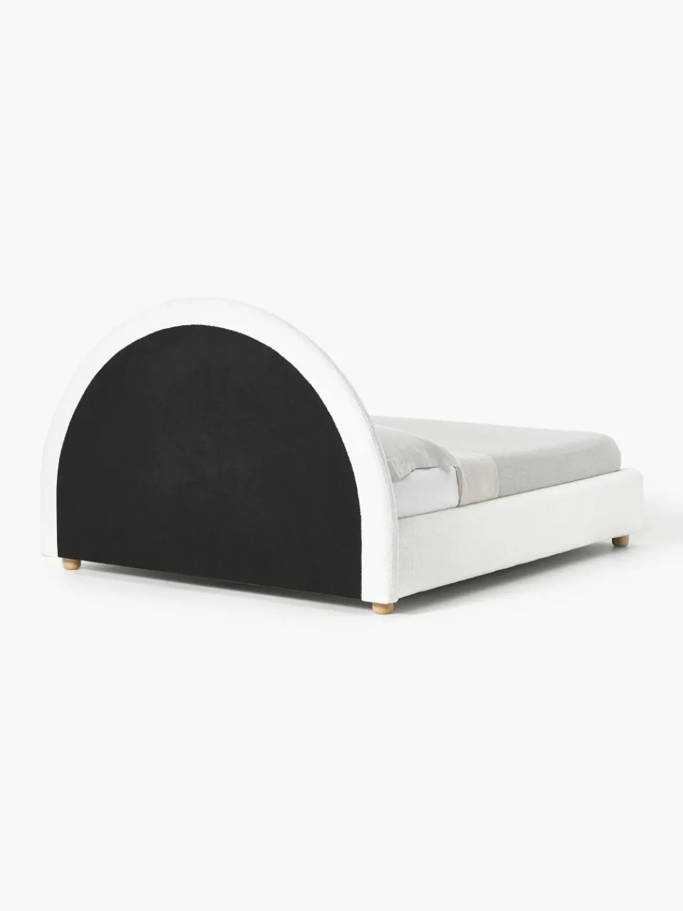 Teddy gestoffeerd bed Ebba met opbergruimte^Westwing Collection Sale