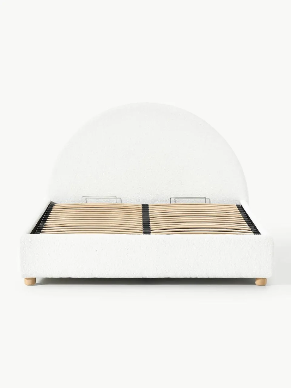 Teddy gestoffeerd bed Ebba met opbergruimte^Westwing Collection Sale