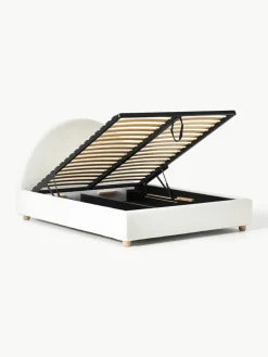 Teddy gestoffeerd bed Ebba met opbergruimte^Westwing Collection Sale