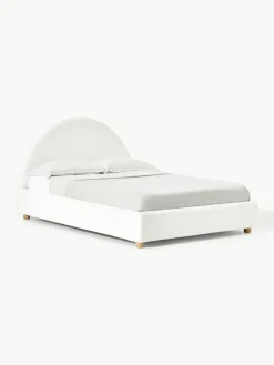 Teddy gestoffeerd bed Ebba^Westwing Collection Fashion