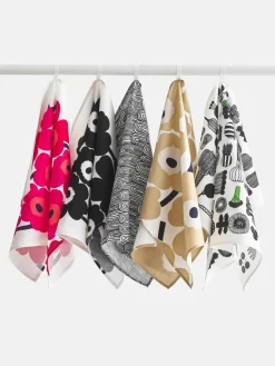 Theedoeken Pieni Unikko, 2 stuks^Marimekko Hot