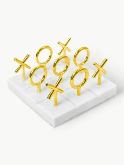 Tic-Tac-Toe spel Gold van marmer^Jonathan Adler New