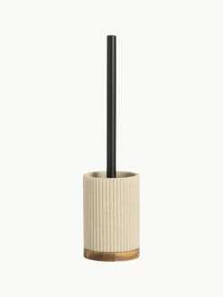 Toiletborstel Laura met houten decoratie^ANDREA HOUSE Fashion