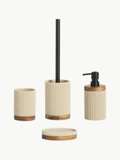 Toiletborstel Laura met houten decoratie^ANDREA HOUSE Fashion