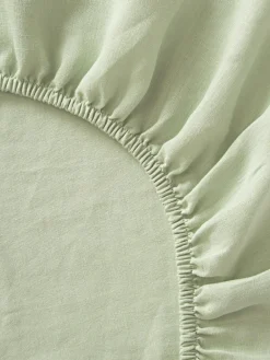 Topper hoeslaken Airy, gewassen linnen^Westwing Collection Best