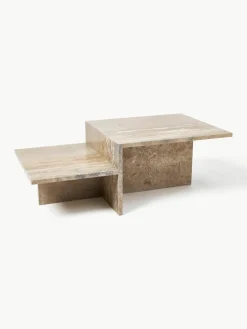 Travertijn salontafel Distinct met twee tafelbladen^ferm LIVING Online