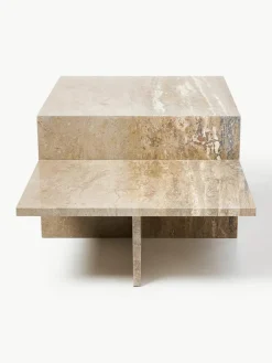 Travertijn salontafel Distinct met twee tafelbladen^ferm LIVING Online