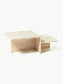 Travertijn salontafel Distinct met twee tafelbladen^ferm LIVING Hot