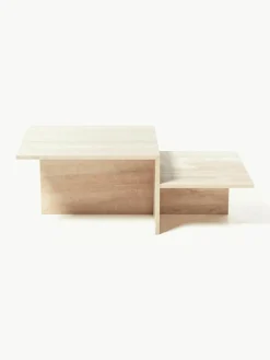 Travertijn salontafel Distinct met twee tafelbladen^ferm LIVING Hot