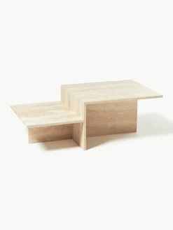 Travertijn salontafel Distinct met twee tafelbladen^ferm LIVING Hot