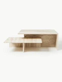 Travertijn salontafels Distinct Grande Duo, 2-delig^ferm LIVING Fashion