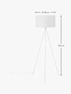 Tripod vloerlamp Cella met stoffen lampenkap^Westwing Collection Online
