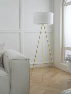 Tripod vloerlamp Cella met stoffen lampenkap^Westwing Collection Clearance