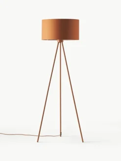 Tripod vloerlamp Cella met stoffen lampenkap^Westwing Collection Fashion
