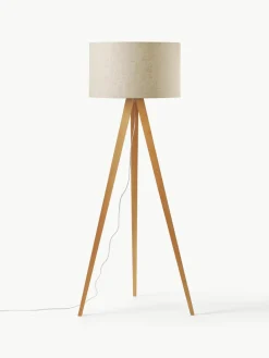 Tripod vloerlamp Jake van massief hout^Westwing Collection Sale