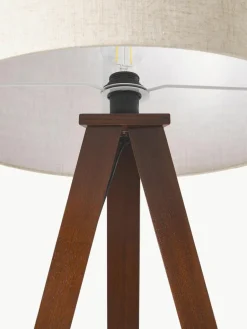 Tripod vloerlamp Jake van massief hout^Westwing Collection Fashion