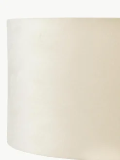 Tripod vloerlamp Jake van massief hout met fluwelen lampenkap^Westwing Collection Sale