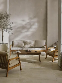 Tuin loungeset Bergen uit eucalyptushout, 4-delig^Westwing Collection Clearance