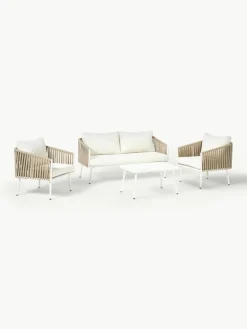 Tuin loungeset Malo, 4-delig^Westwing Collection Fashion