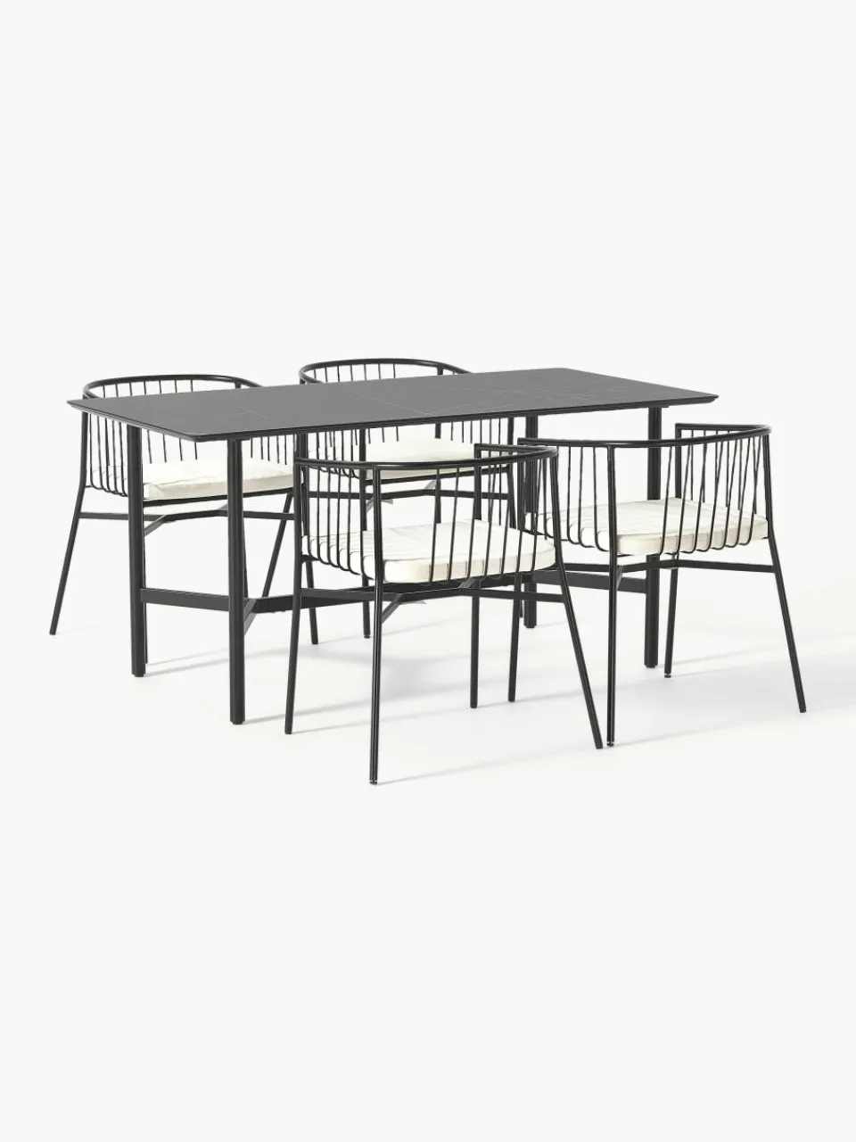 Tuineettafel Connor in marmerlook^Westwing Collection Hot