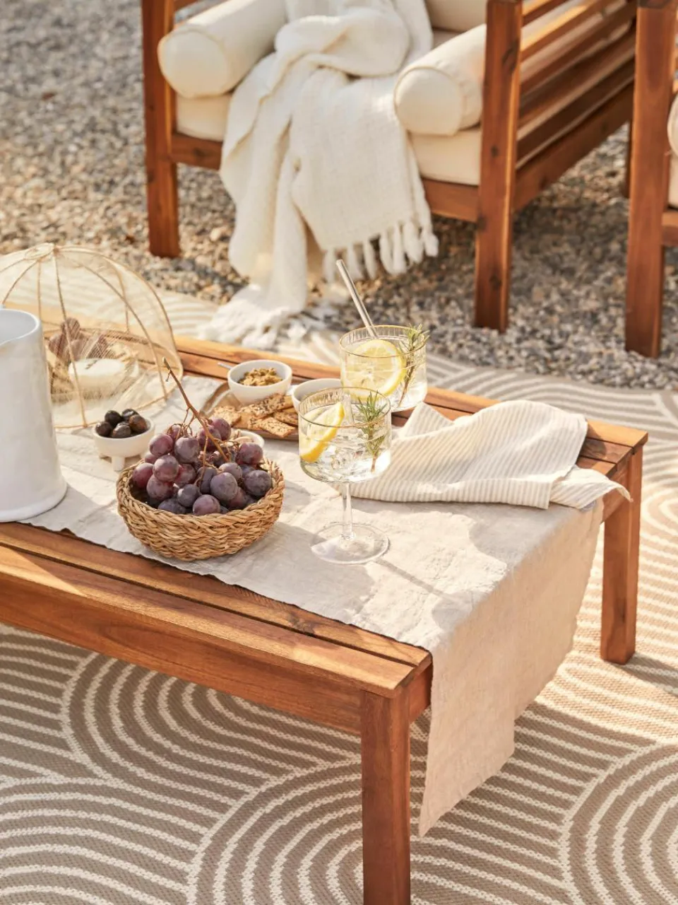 Tuintafel Bo van acaciahout, 100 x 60 cm^Westwing Collection Discount