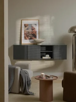 Tv-meubel Shea met geribde voorzijde^Westwing Collection Fashion