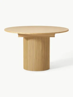 Uitschuifbare eettafel Filo met groefstructuur, 120 - 160 x 75 cm^Westwing Collection Discount