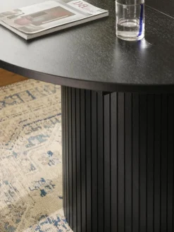Uitschuifbare eettafel Filo met groefstructuur, 120 - 160 x 75 cm^Westwing Collection Online