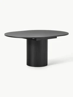 Uitschuifbare eettafel Filo met groefstructuur, 120 - 160 x 75 cm^Westwing Collection Online