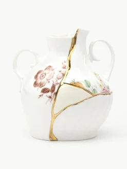 Vaas Kintsugi van beenderporselein, H 19 cm^SELETTI Online