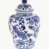 Vaas met deksel Annabelle van porselein, H 26 cm^Westwing Clearance