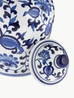 Vaas met deksel Annabelle van porselein, H 26 cm^Westwing Clearance