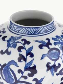 Vaas met deksel Annabelle van porselein, H 26 cm^Westwing Clearance